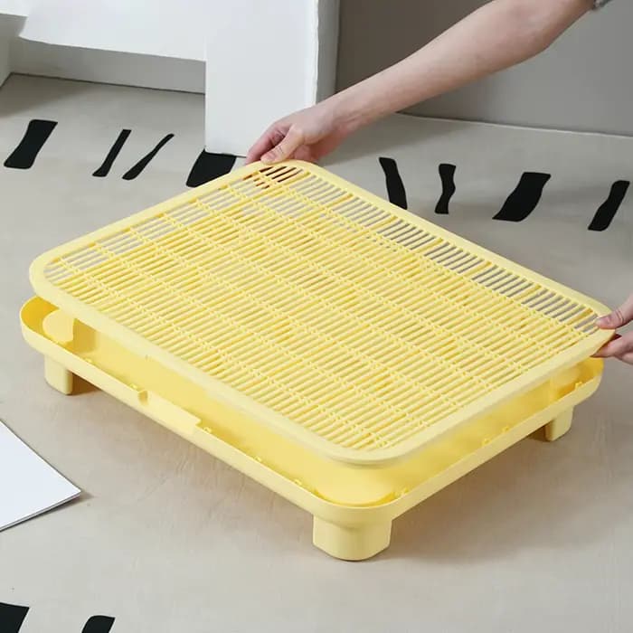 Tapis anti-éclaboussures double couche en PP pour litière de chat