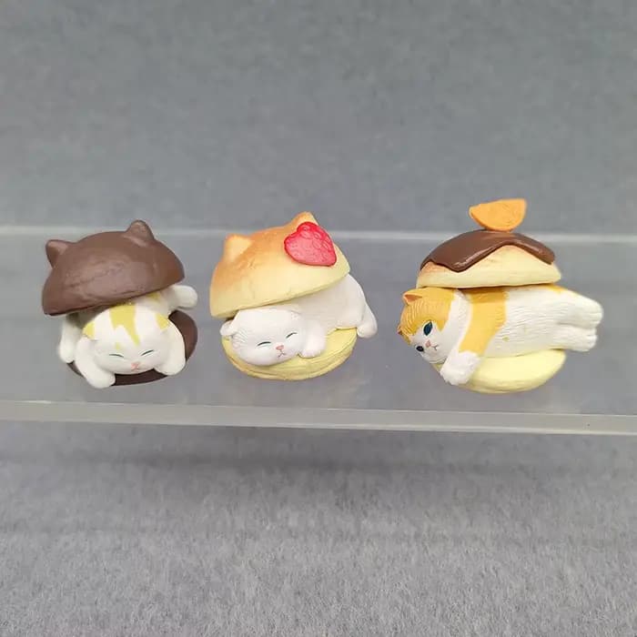 Burger chat boîte aveugle chats figurine jouet modèle décoration ornements cadeaux d'anniversaire