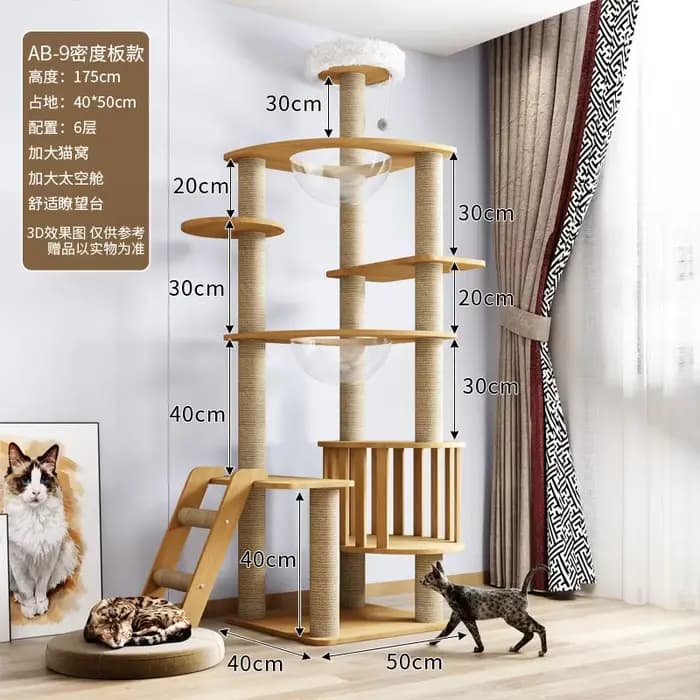 Arbre à chat multi-niveaux pour chats de grande taille
