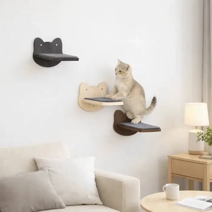 Étagères murales en bois pour chat