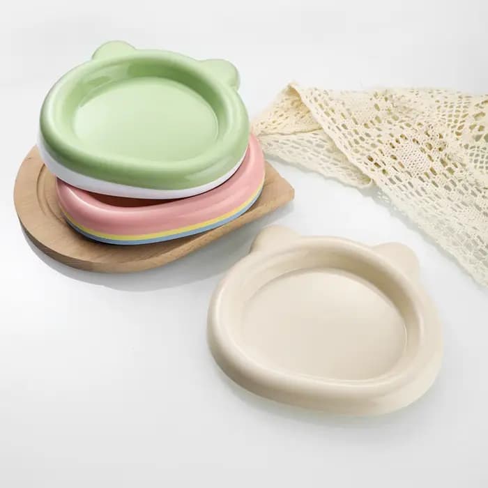 Ensemble de 2 bols peu profonds pour chat, anti-fatigue des poils, à rebord large et profil bas, pour nourriture et eau, design mignon pour chatons