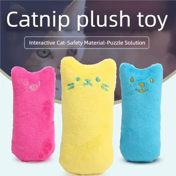 Jouet interactif en peluche à la menthe pour chats