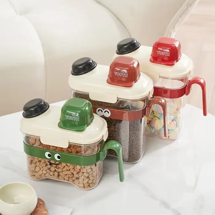 Boîtes de rangement pour nourriture pour chats
