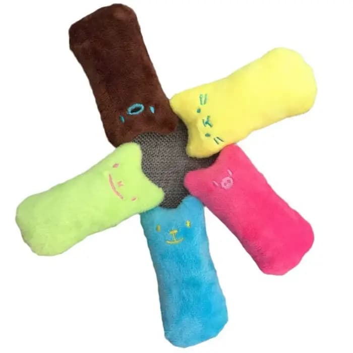 Jouet interactif en peluche à la menthe pour chats, amusant, vocal, pour la dentition, avec griffes, accessoire de jeu pour chatons