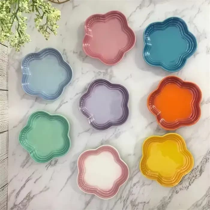 Disque en céramique en forme de fleur pour chat