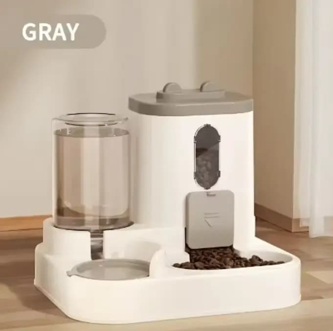 Distributeur d'eau et de nourriture pour chat 2 en 1