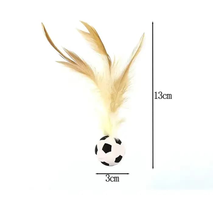 Balle interactive pour chatons et chats adultes d'intérieur avec plumes