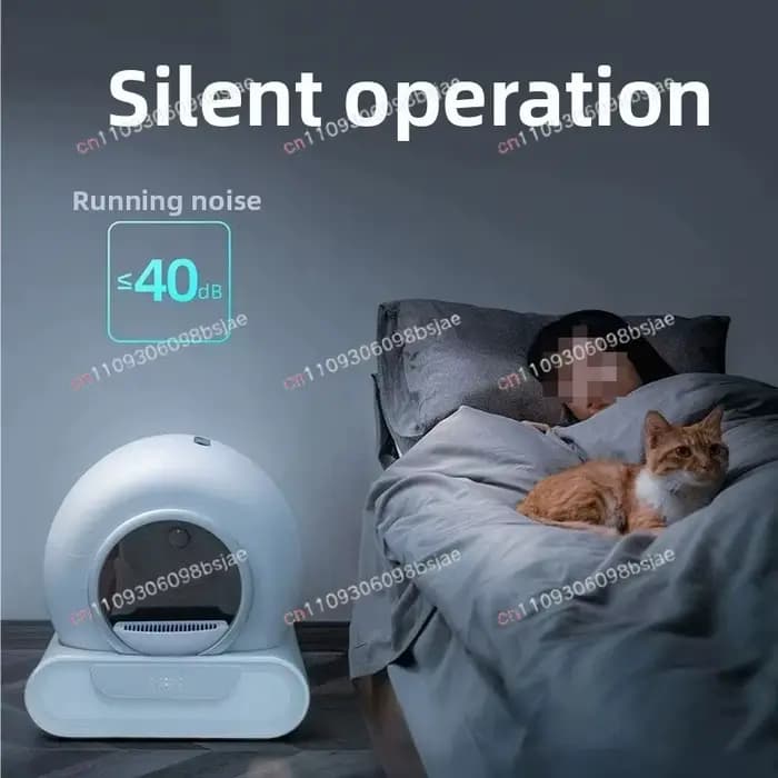 Bac à litière intelligent pour chat de 65L