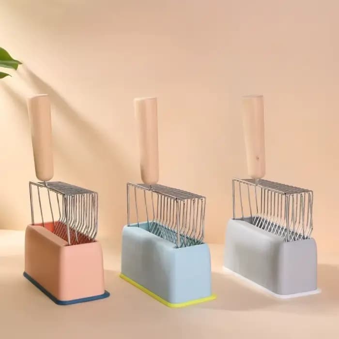 Ensemble de pelles à litière pour chat : maille fine