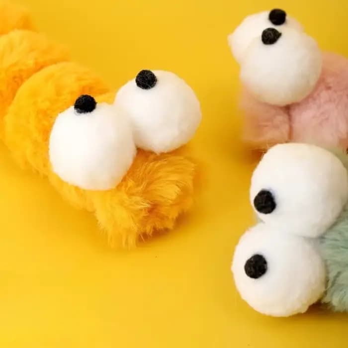 Jouet à mâcher en peluche pour chat, coussin chenille, herbe-aux-chats, jouets Teaser pour chats, fournitures de jouets interactifs doux