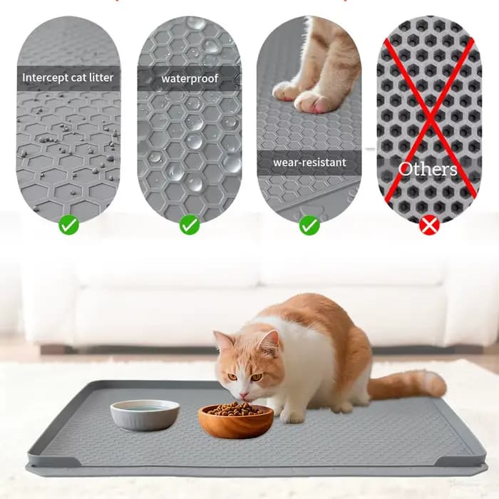 Tapis de litière en Silicone pour chat
