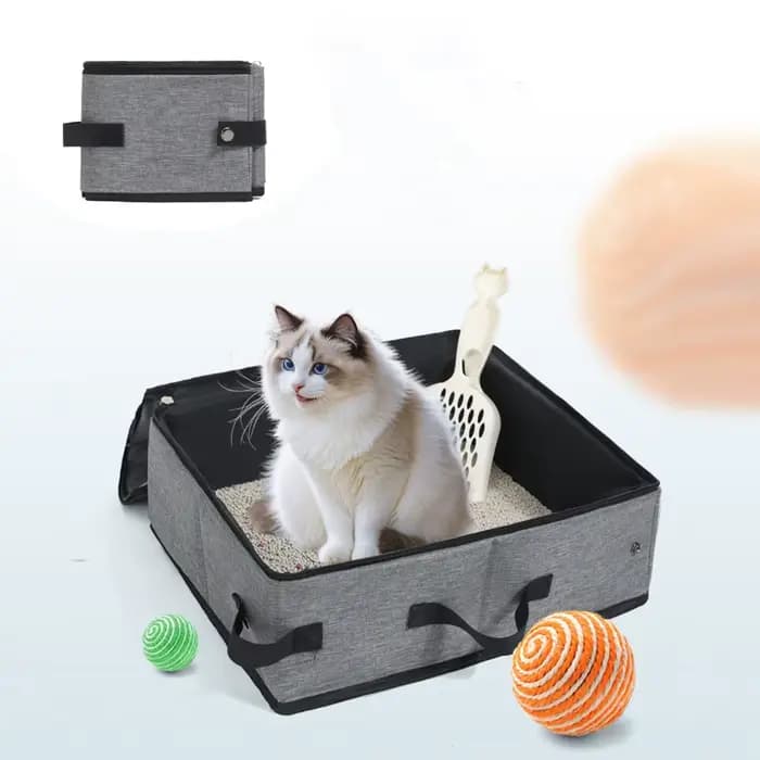 Bac à litière Portable pour chat