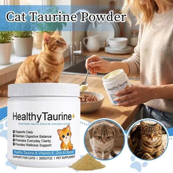 Poudre de taurine saine pour chats avec vitamine E