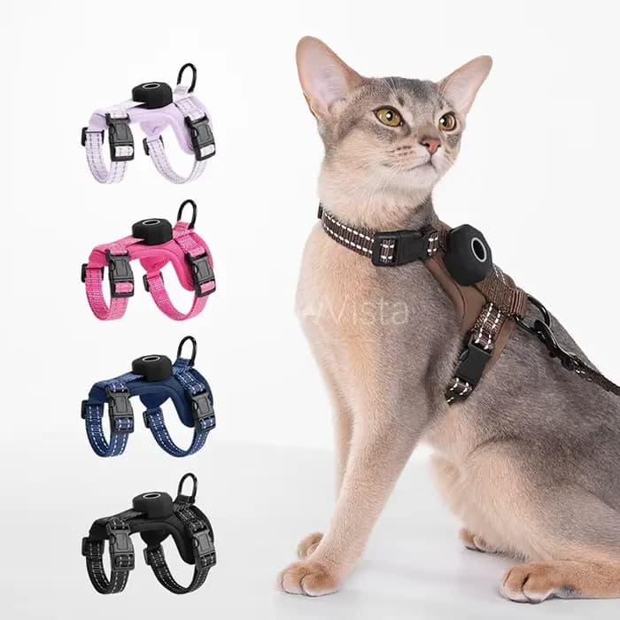 Harnais anti-évasion pour chat avec support AirTag