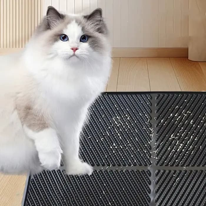 Tapis de litière pour chat en silicone durable