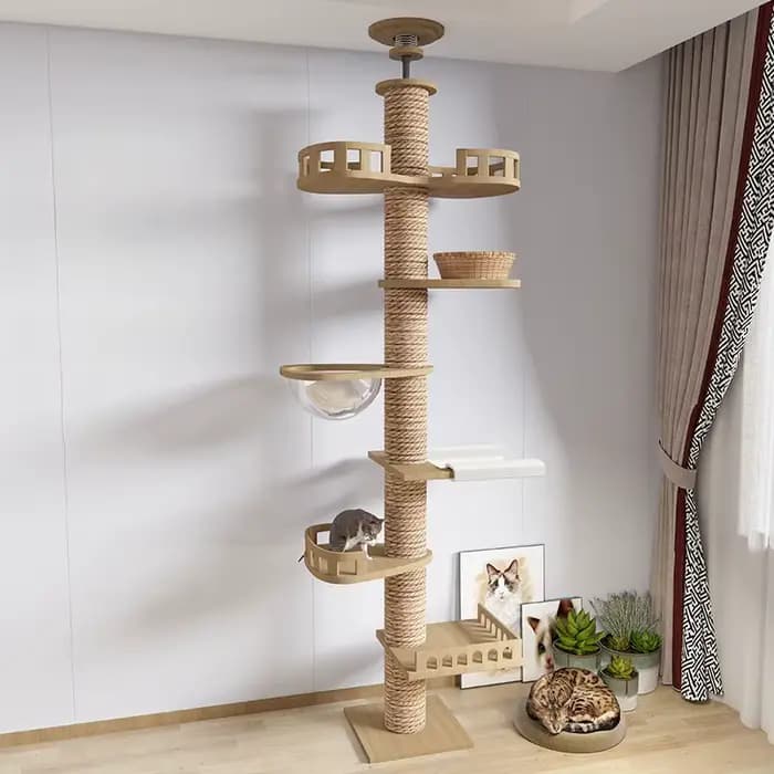 Maison d'arbre réglable pour chat