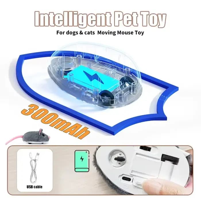 Souris électrique interactive pour chat
