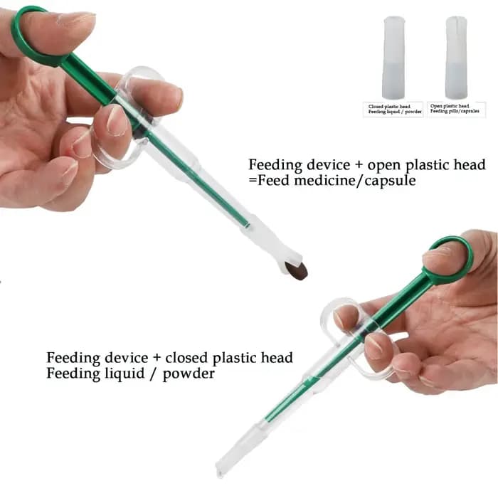Distributeur de médicaments pour animaux de compagnie, seringue à comprimés pour chat, applicateur de pilules pour chat à double usage avec embout souple, couleur aléatoire