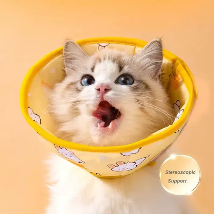 Collier anti-morsure en coton doux réglable pour animaux de compagnie