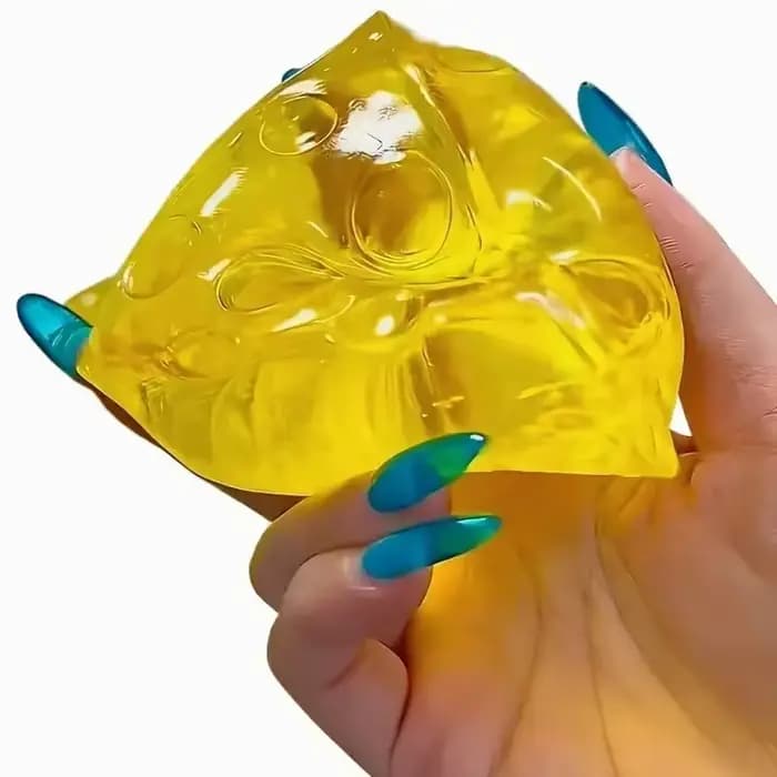 Jouets sensoriels anti-stress en forme de carré de fromage moelleux