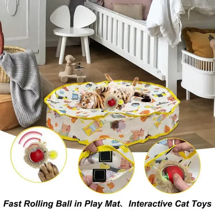 Jouet Électrique Intelligent pour Chat, Balle à Roulement Rapide, en Polymères, pour Chaton, Rechargeable, pour Nik, Jeu de Cachette et de Recherche