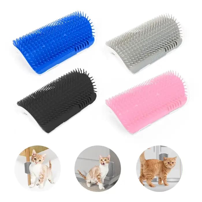 Brosse de coin massante et griffoir pour chat