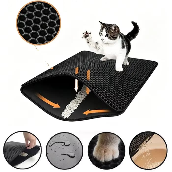 Tapis pour litière de chat