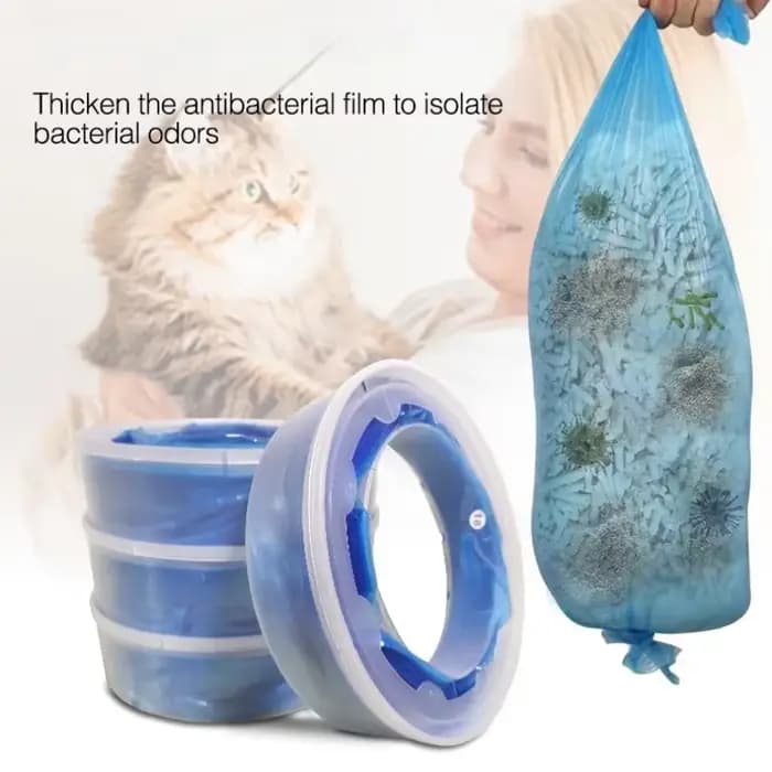 Chat bac à litière sacs poubelle chats toilette désodorisation sac