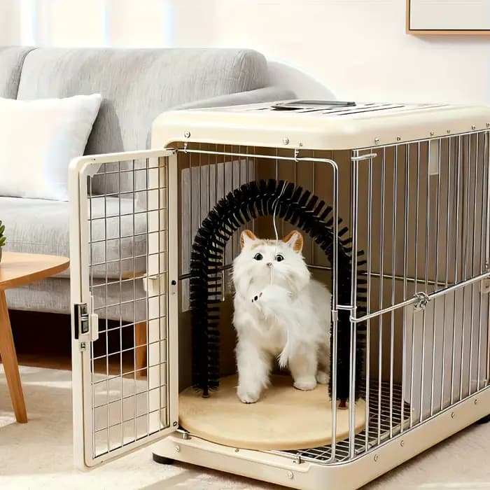 Brosse de remplacement pour l'auto-toilettage des chats, peigne arqué avec masseur détachable pour l'élimination des poils, cadeau de soin pour chats d'intérieur