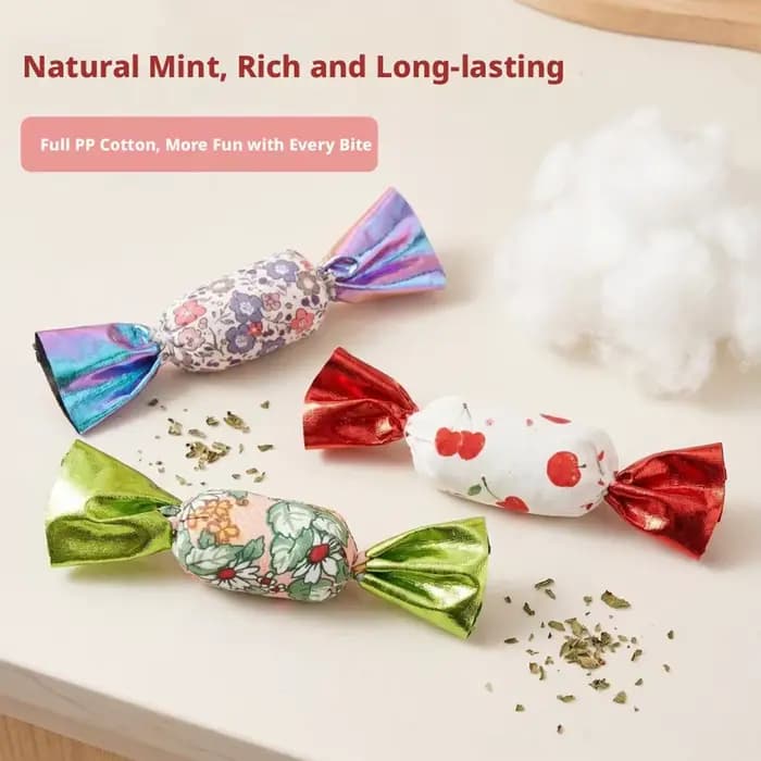 Jouet interactif durable à la menthe poivrée naturelle pour chats