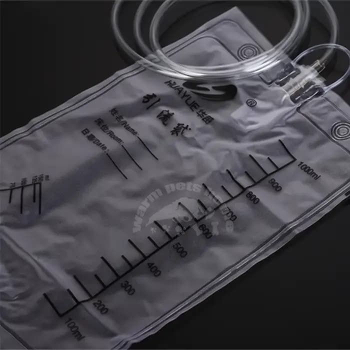 Sac d'urine pour chien et chat, 1000ml, stérile, Anti-reflux, sacs d'urine pour animaux, produits de clinique vétérinaire