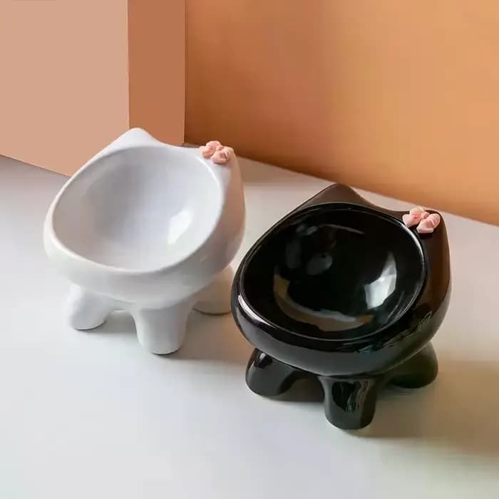 Bol de nourriture pour animaux de compagnie, angle de 15 degrés, pour protéger le cou du chat et éviter la pression sur les moustaches, 1 pièce