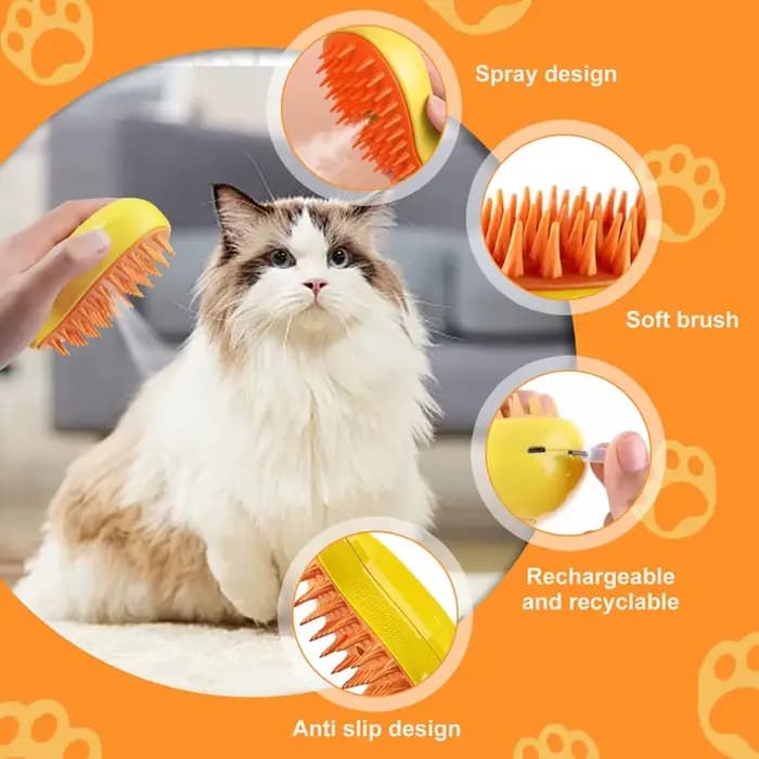 Brosse vapeur pour chat