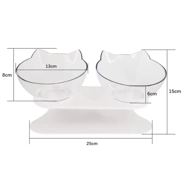 Bols pour chat, bols de nourriture pour chat inclinés surélevés