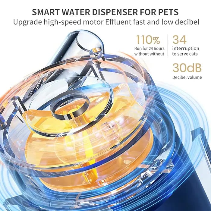 Fontaine d'eau pour chat 3L avec capteur de mouvement