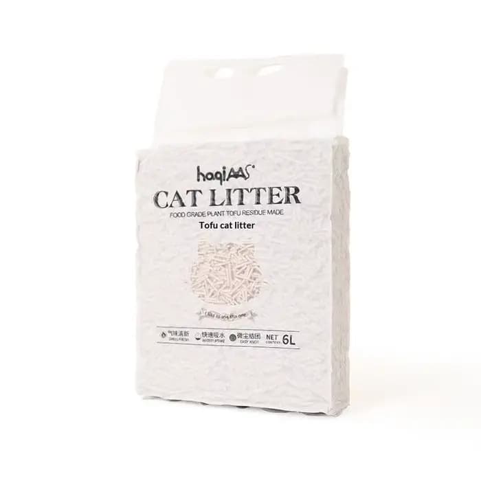 Litière pour chat Tofu plante originale 6L thé vert