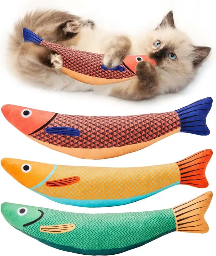 Jouets pour chat poisson