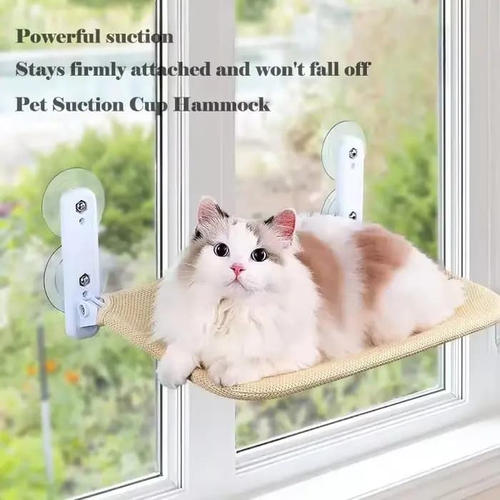 Hamac pour chat à ventouse puissante, pliable, pour fenêtre et balcon en verre, nid suspendu, perchoir pour bain de soleil, lavable, gain de place, lit d'intérieur pour animaux de compagnie