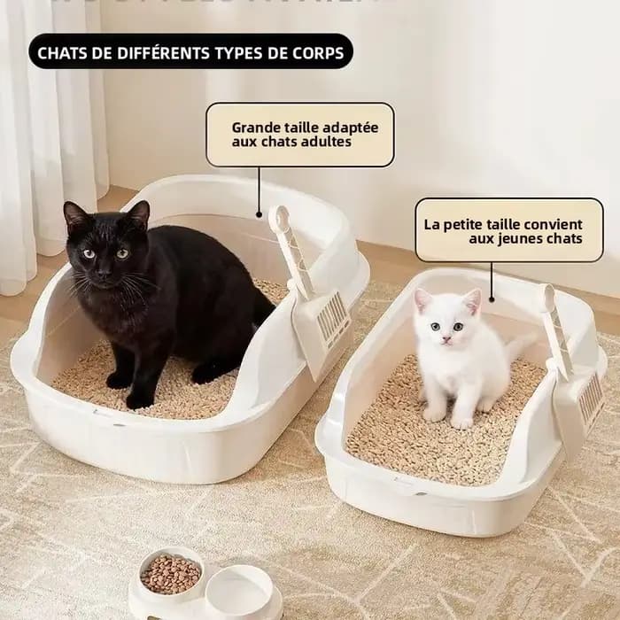 Bac à litière pour chat de petite taille