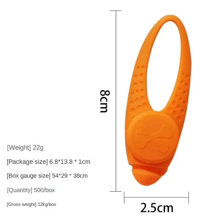 Accessoires LED pour animaux de compagnie : Pendentif lumineux en silicone pour chiot
