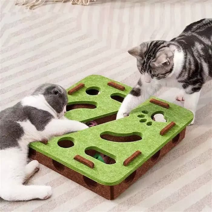 Jeu de labyrinthe en feutre pour chat
