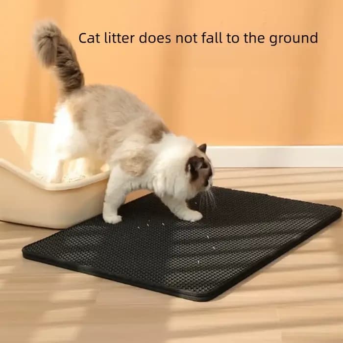 Tapis à litière pour chat double couche