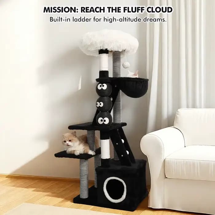 Arbre à chat haut avec griffoir