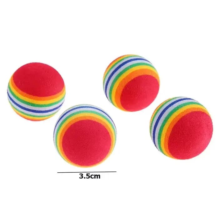5 pièces/10 pièces arc-en-ciel chat jouets balle interactive