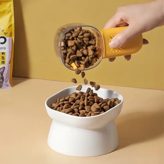 Tasse de nourriture pour animaux de compagnie pour chien chat bol d'alimentation balance de cuisine cuillère à mesurer