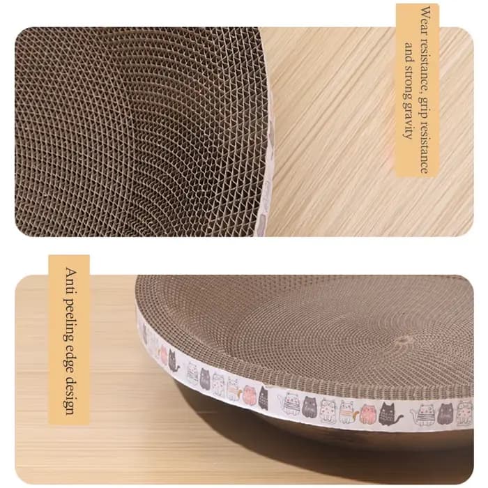 Gratte-chat ondulé grattoirs pour chat rond ovale meulage griffe jouets pour chats résistant à l'usure lit pour chat nid chat accessoires