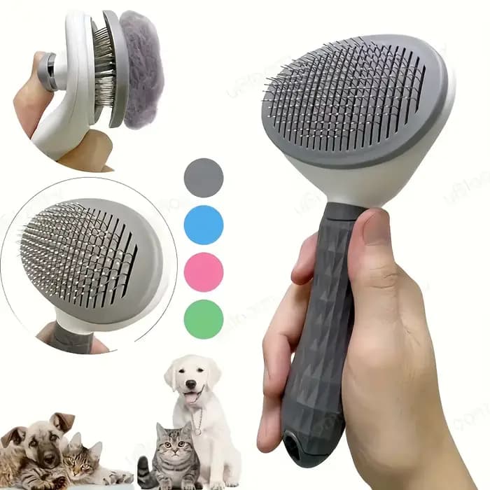 Peigne d'épilation pour animaux de compagnie en un clic pour un toilettage sans effort des chiens et des chats-brosse