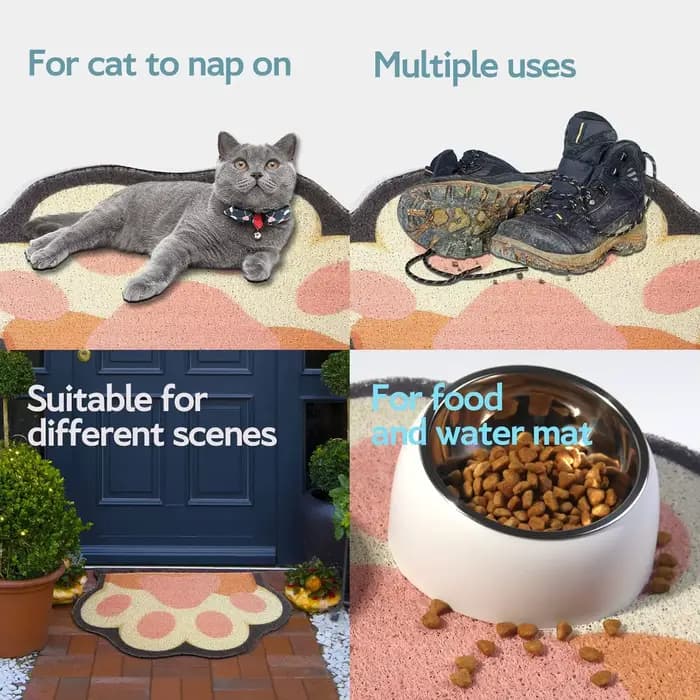 Tapis de litière pour chat mignon
