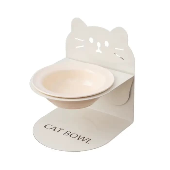 Bol en céramique anti-vomissement pour chat