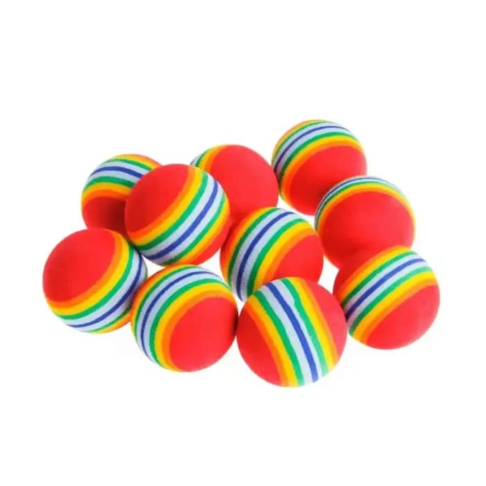10 pièces/5 pièces arc-en-ciel chat jouets balle interactive
